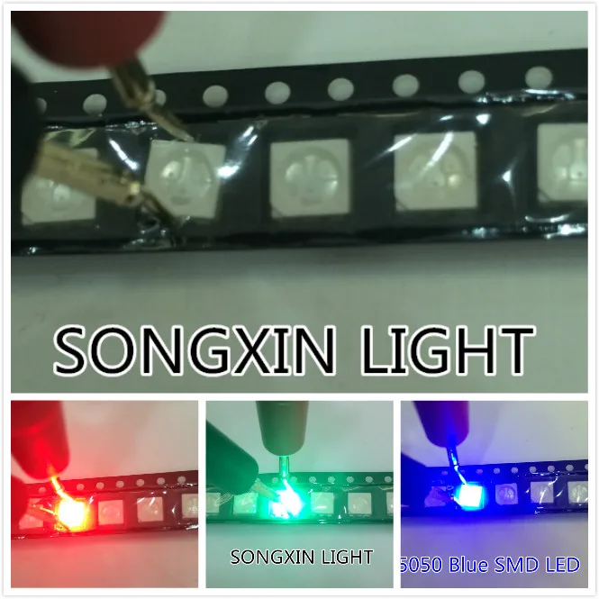 1000 шт. 5050 RGB SMD красный зеленый синий SMT LED PLCC 6 светильник CHIPS светоизлучающие диоды