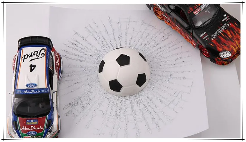 Автомобиль Стайлинг 3D стикер автомобиля Футбол Баскетбол Теннис Бейсбол хит