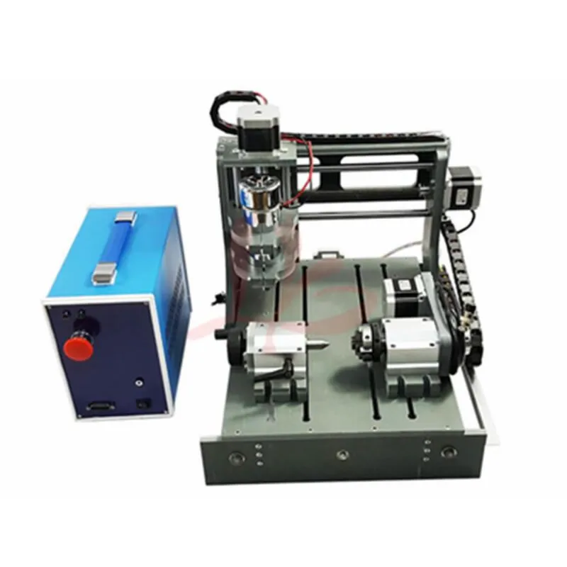 

3D CNC Router 2030 300W 4 Axis CNC Carving Machine Wood Cutting Mini lathe