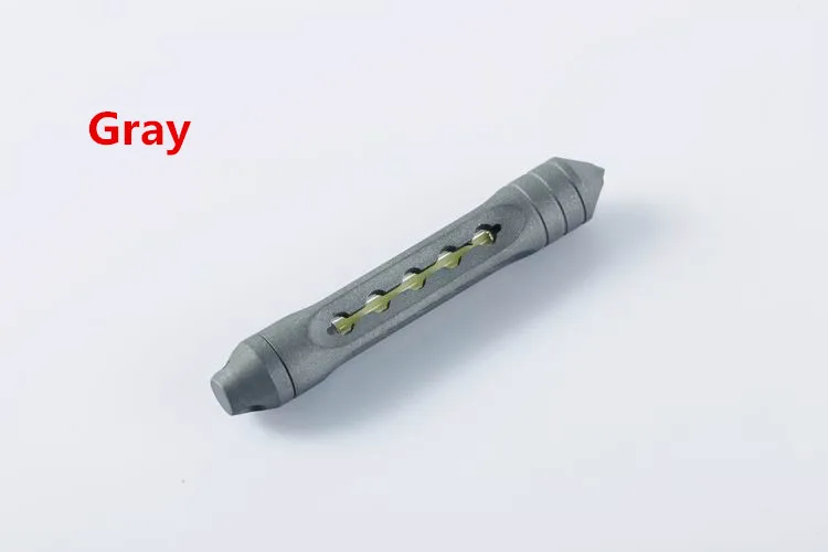 1 шт. газовая лампа Aurora Tritium самосветящаяся сигнальная лампа разбитое окно EDC карманные многофункциональные брелки в виде инструментов кольцо подвеска - Цвет: Grey
