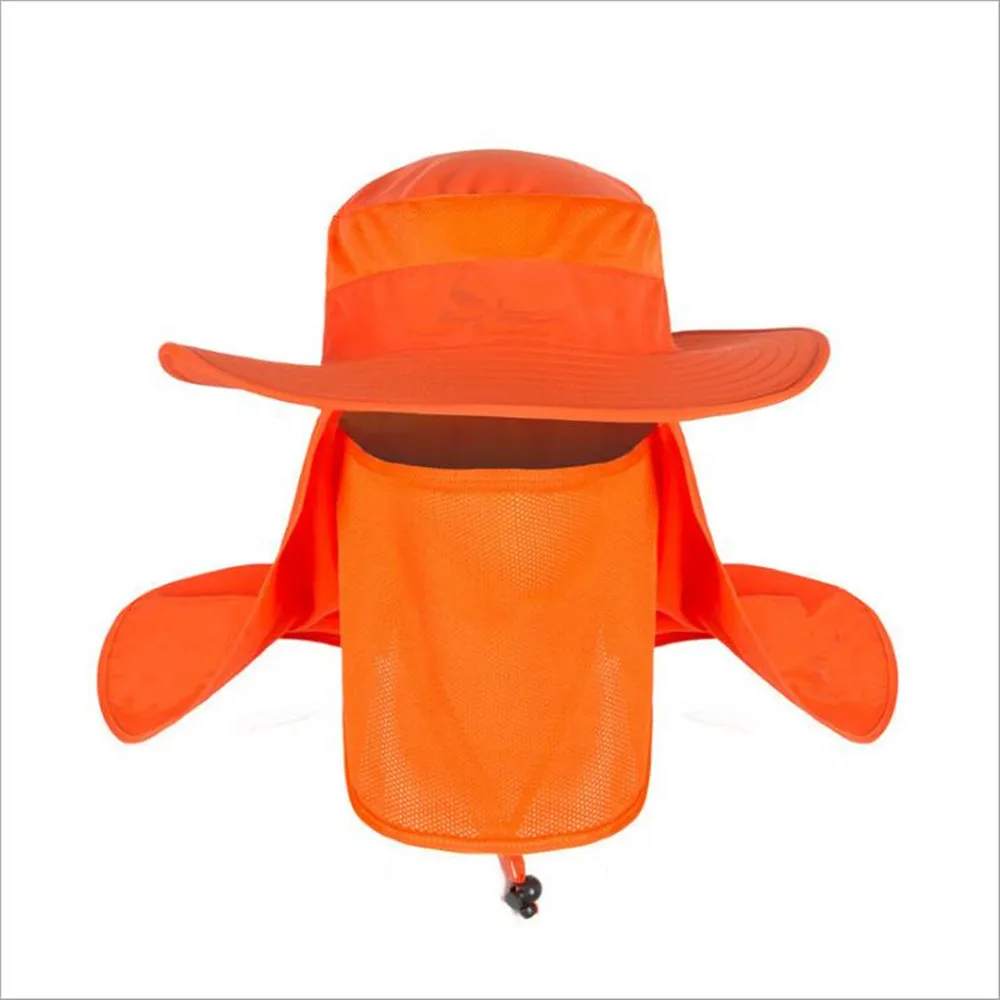 Women Sun Flap Cap Visor Brim Ear Neck Cover adjust 55-63cm Unisex Cycling Men Outdoor Boating Hiking Hat Mens Bucket hat | Аксессуары