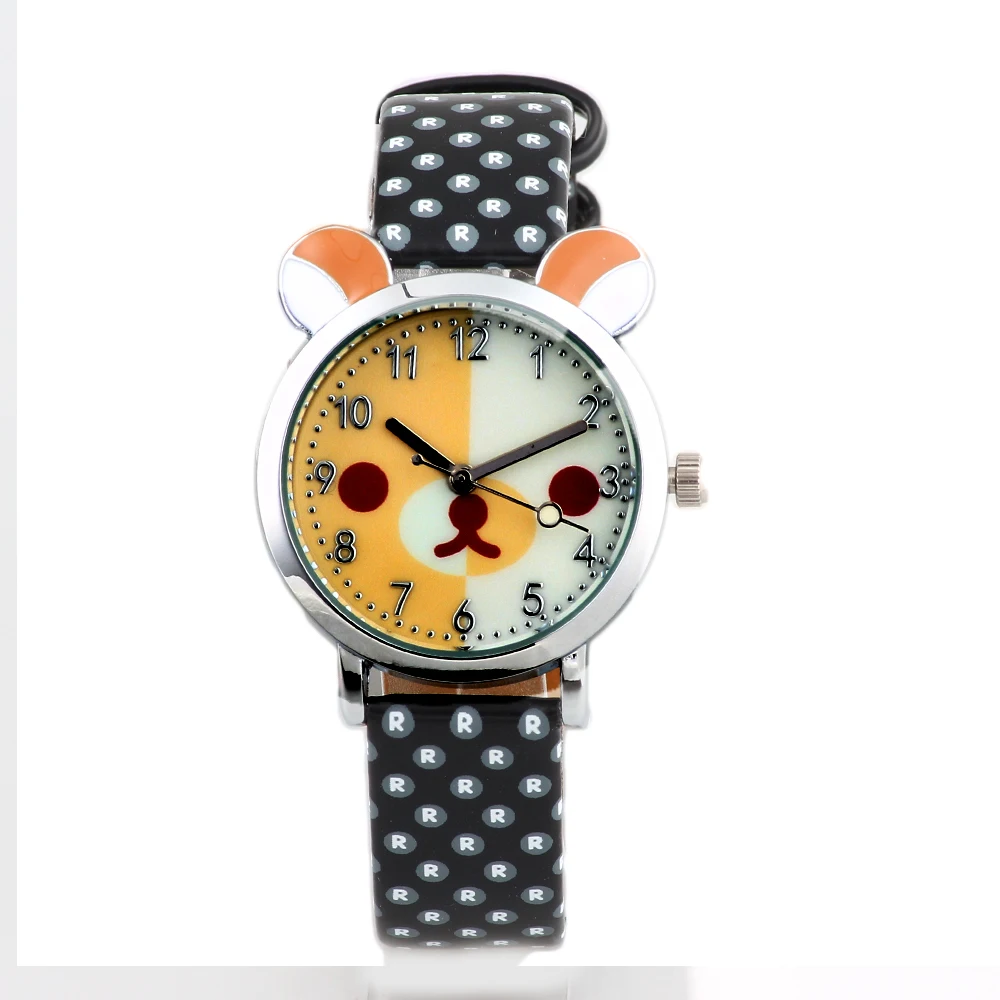 HongKong Brand KEZZI Cartoon Watch Diamond Cute Sweet Bear Hear Watches Leather Children Sport Girls Boys Woman Wristwatch | Наручные