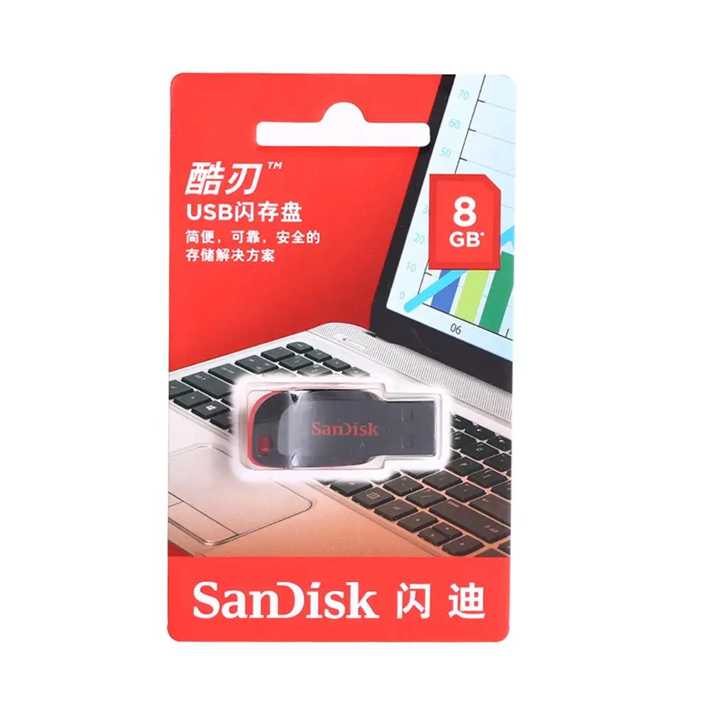 Sandisk Cruzer Blade USB stick flash drive CZ50 64GB 64G 32GB 32G 16GB 16G 8GB 8G Official Verification Free Shipping | Компьютеры и