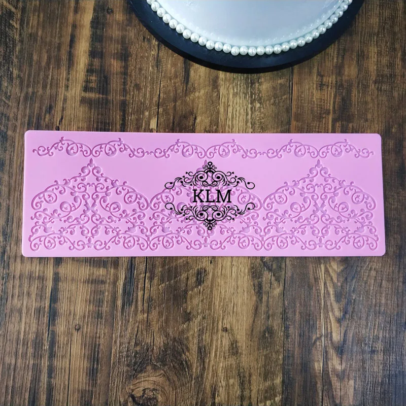 

Новинка KLM-C0024, силиконовая форма для тиснения кружева, кружева для торта, форма для печати, инструменты для украшения пирожных