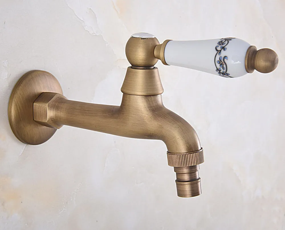 

Antique Brass Single Ceramic Handle Bathroom Washing Machine Faucet /Garden Water Tap / Laundry Sink Water Taps mav313