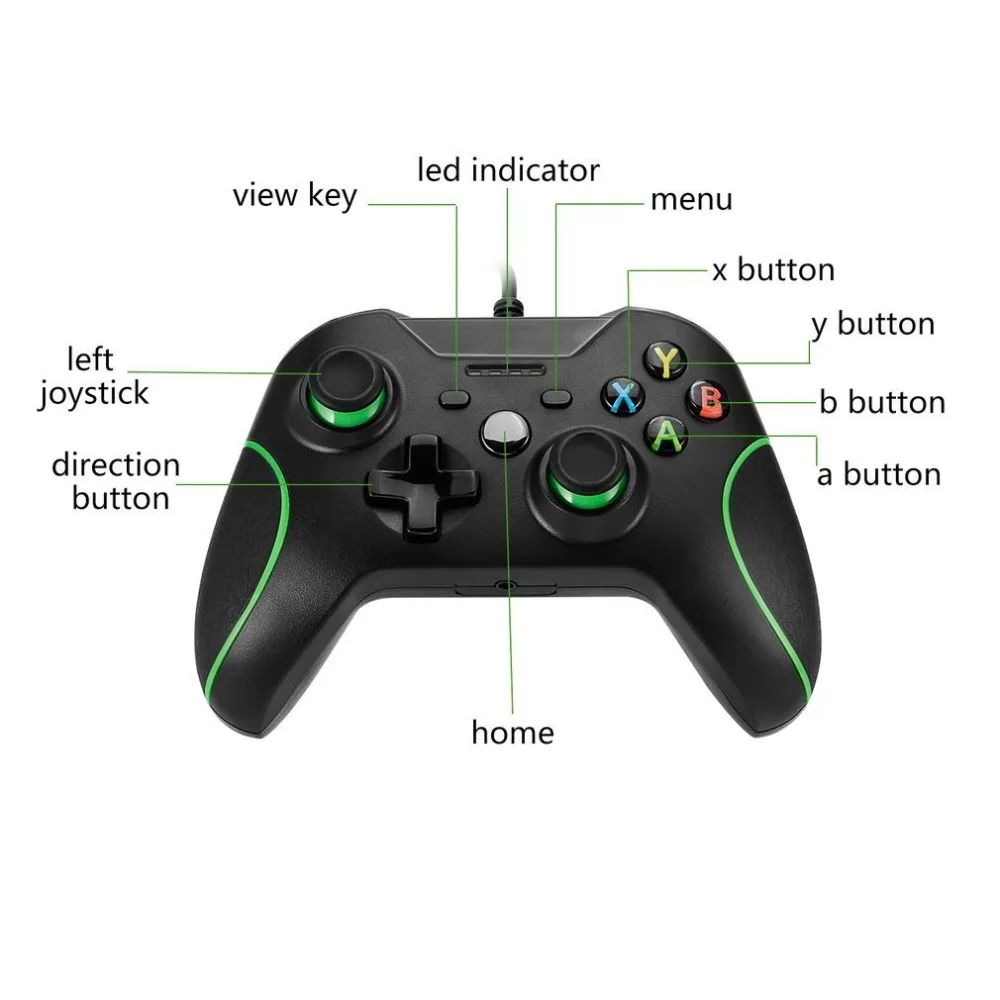 Геймпад для Xbox ONE проводной USB контроллер с двойной вибрацией и эргономичным