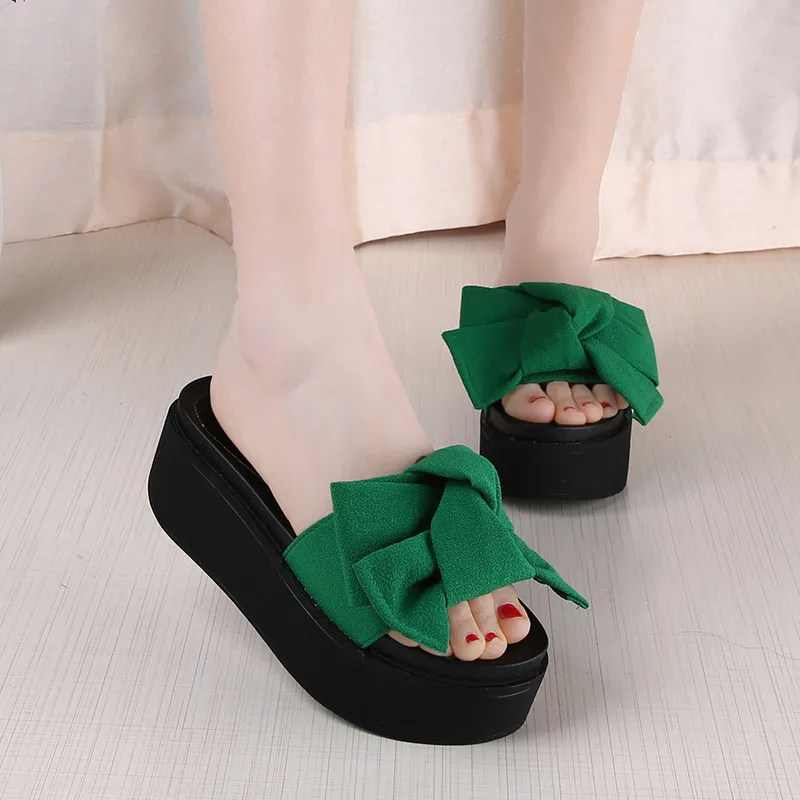 Summer Women's Platform High Heel Slipper Casual Comfortable Sandals Beach Flip Flops Ladies Thick | Обувь