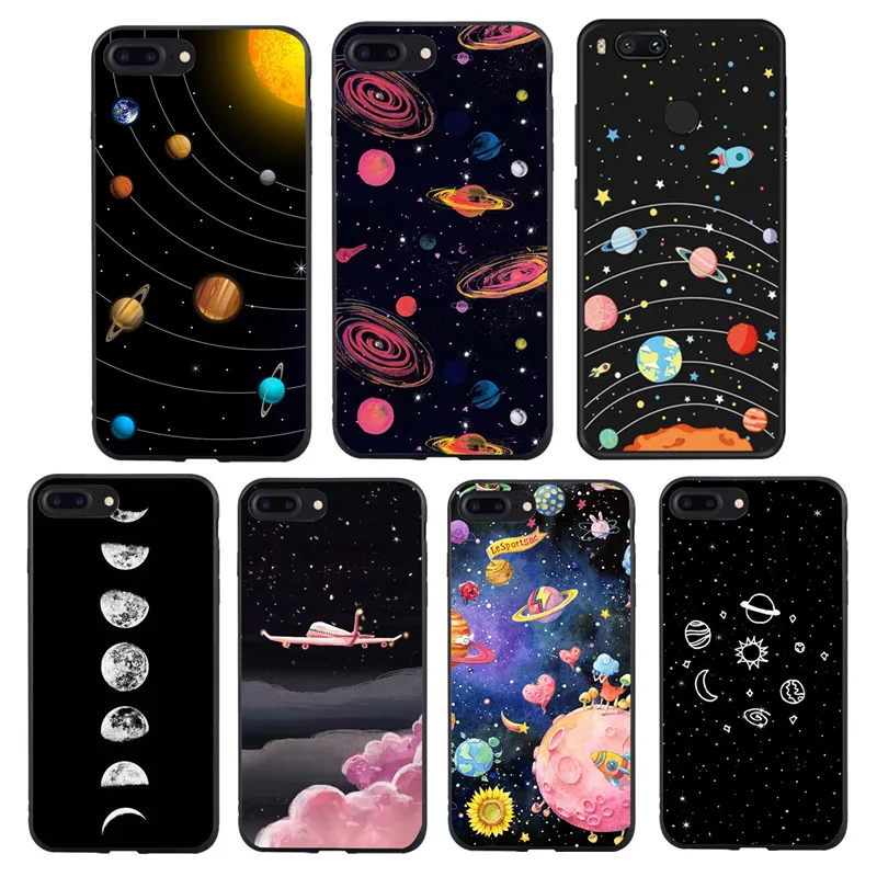 Силиконовый чехол SICOOTE для Apple iPhone 7 X с изображением планеты космоса звезды