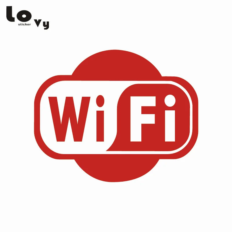 Wifi логотип бизнес украшение настенный стикер для магазина окно интернет WIFI