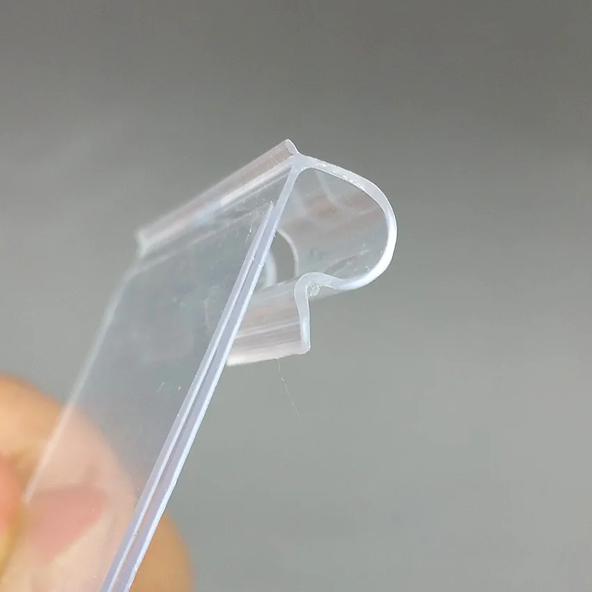 

H4.5cm Plastic Price Tag Sign Label Display Shelf Hook Holder Transparent PVC For Supermarket Wire Rack 3000pcs