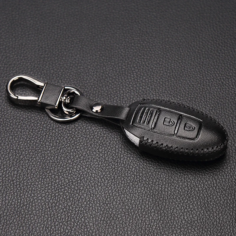 Кожаный чехол для ключей Nissan Infiniti EX FX G25 G37 FX35 EX25 EX35 FX37 EX37 Q60 QX50 QX70 3 кнопки|leather key cover