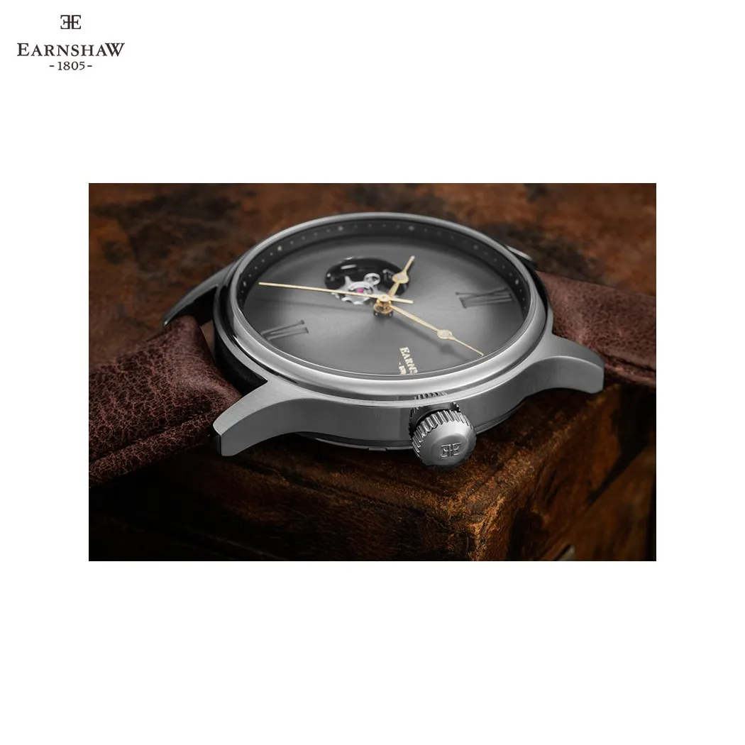 Наручные часы Earnshaw ES-8809-02 мужские механичексие с автоподзаводом на кожаном