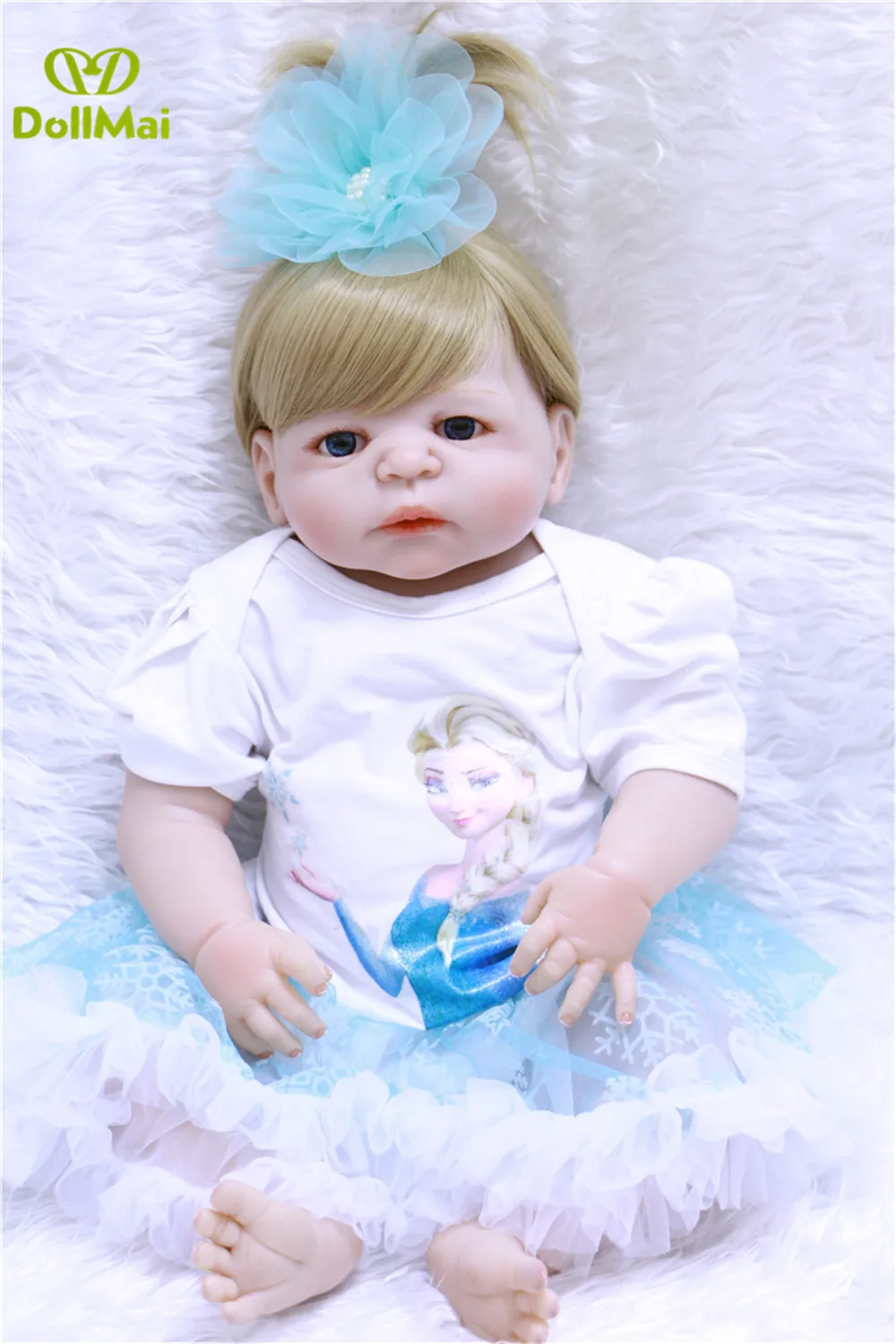 

Bebes reborn bonecas 23"57cm full Silicone Vinyl body baby Dolls real baby Fashion Doll Newborn Lifelike child gift toys
