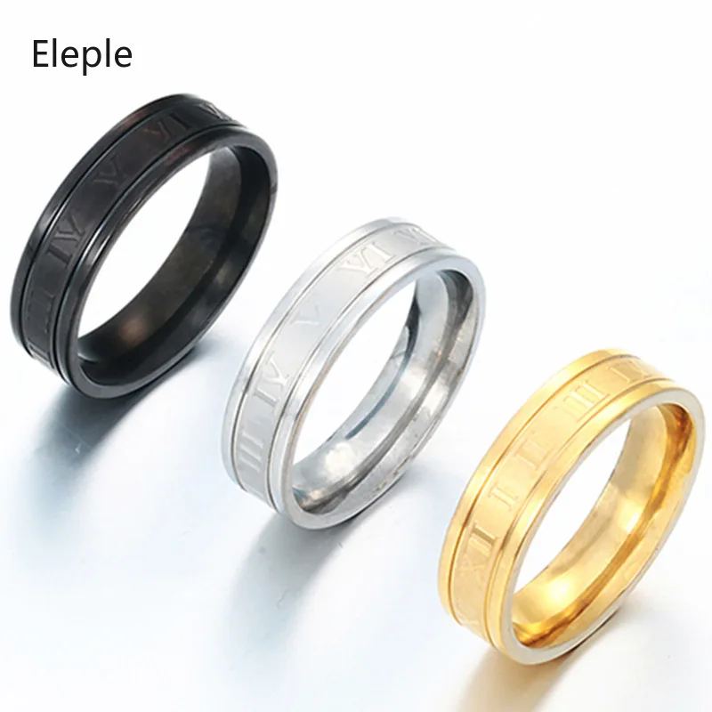 Кольца из титановой нержавеющей стали elepple мужское простое модное кольцо с