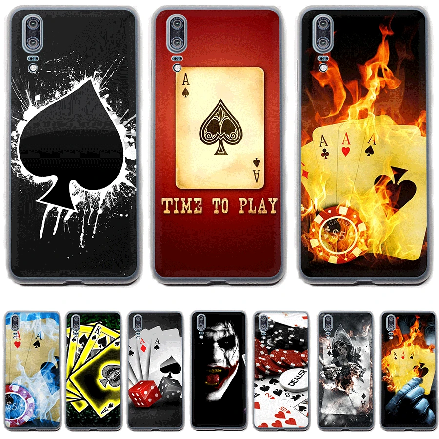 Чехол для телефона Poker Huawei P8 P9 P10 P20 P30 Lite Pro P Smart мягкие ТПУ чехлы|Чехлы-накладки| |