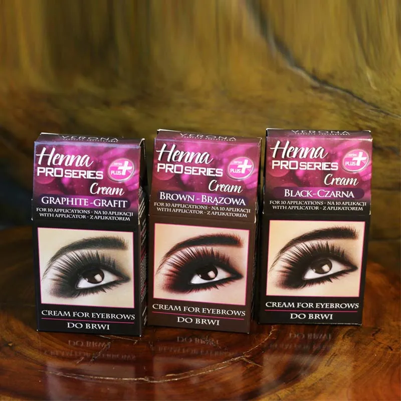 5PCS wholesale Ryana Henna Eyebrow Eyelashes Cream Professional Natural Plant Color Tint Kit Set Dye Brown Black Easy Dye