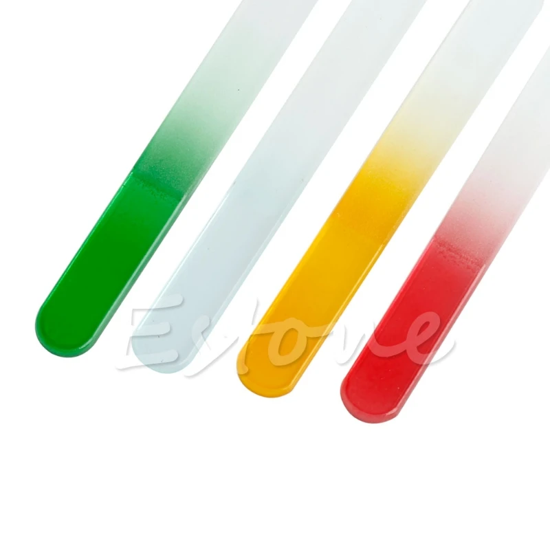 Новинка 4 шт. Прочные прозрачные пилочки для ногтей буферные художественные