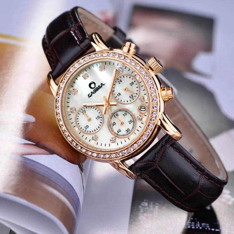 Модные Роскошные брендовые часы женские элегантные кварцевые наручные для