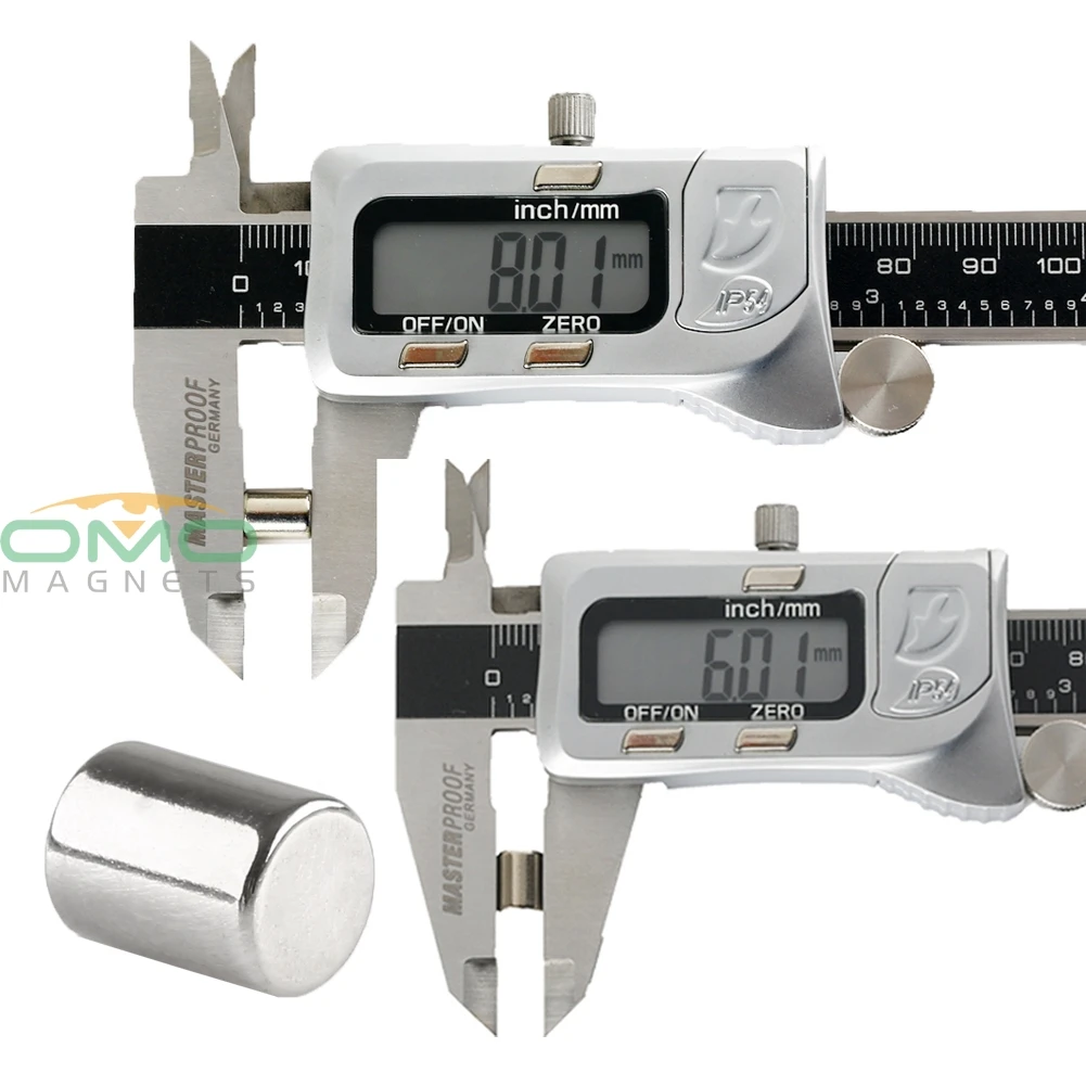OMO Magnetics 50 шт. N35 диаметр 6 мм x 8 толстый диск редкоземельные неодимовые магниты