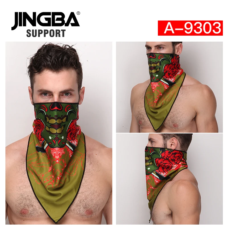 JINGBA поддержка многофункциональная Бандана Маска для лица Для мужчин повязка на голову велосипед велосипедная бандана пиратский платок на голову; Прямая поставка;