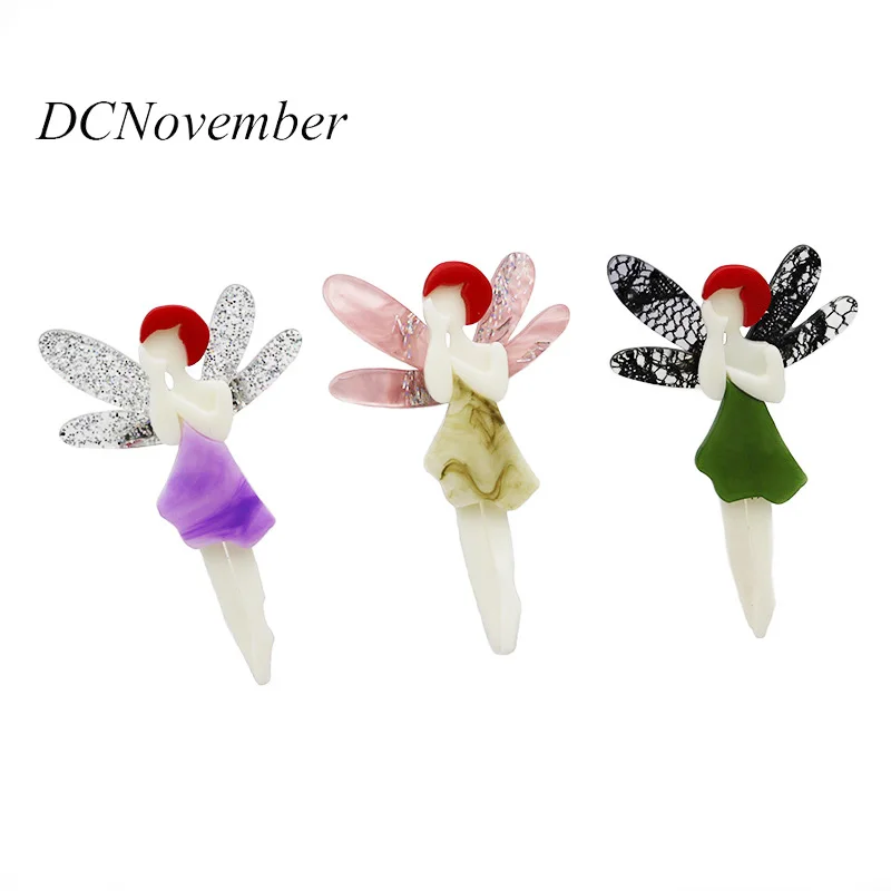 

3 Colors Fairy Brooches For Gril Brooch Pins Women Resin Acrylic Brooch Jewelry DCNovember