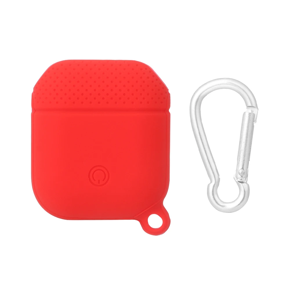 Красный Силиконовый чехол, наушники для Apple Airpods, чехол, Bluetooth, беспроводные наушники, защитный чехол, коробка для Air Pods, наушники, сумка - Цвет: Красный