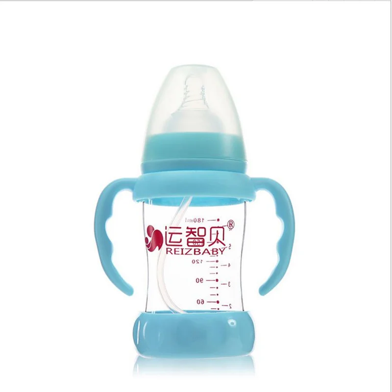Неонатальная стеклянная бутылка с широким горлышком пылезащитным покрытием
