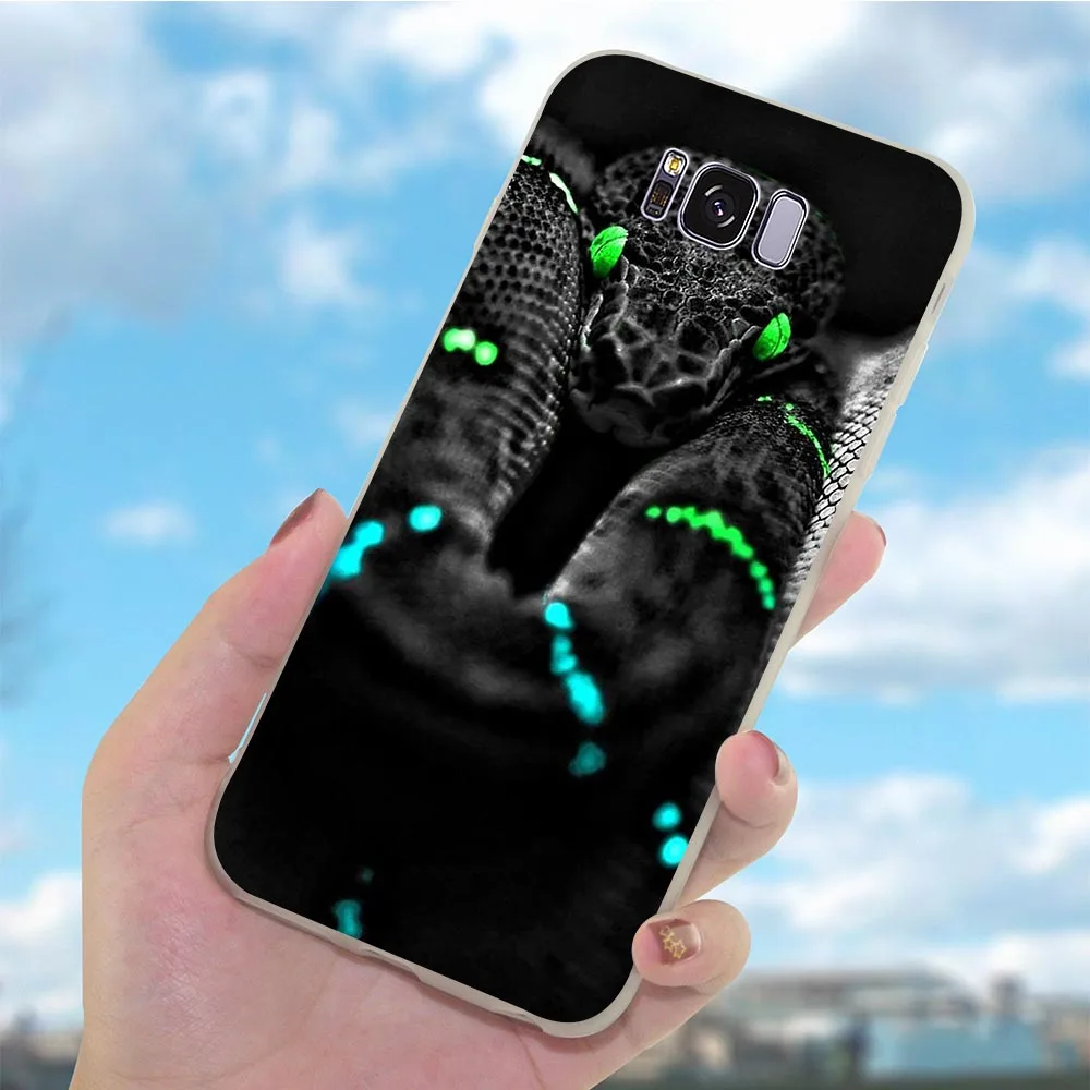 Мягкий ТПУ чехол для телефона Samsung Galaxy A7 Череп Змея A8 A3 A6 Plus A5 A9 A10 A20 A30 A40 A50 A71