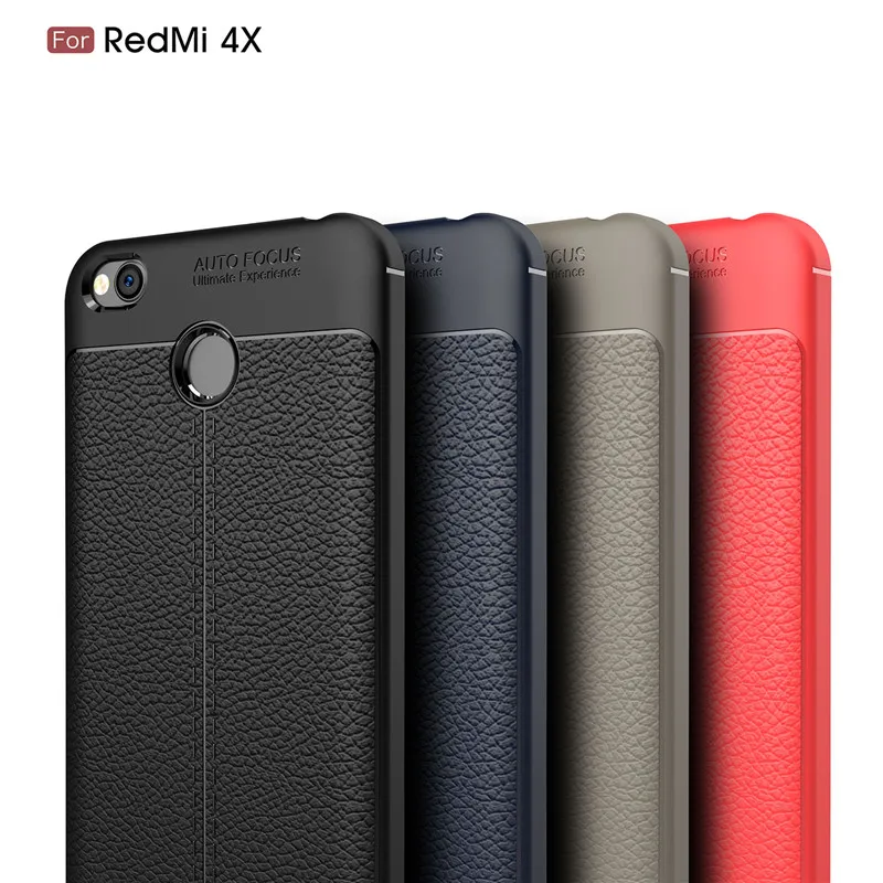 Роскошный тонкий мягкий силиконовый чехол для Xiaomi Redmi 4X кожаный из ТПУ | Мобильные