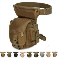 tactical drop leg bag adjustable outdoor sport accessories belt bag army hunting waist packs molle leg pouch hiking cycling bag