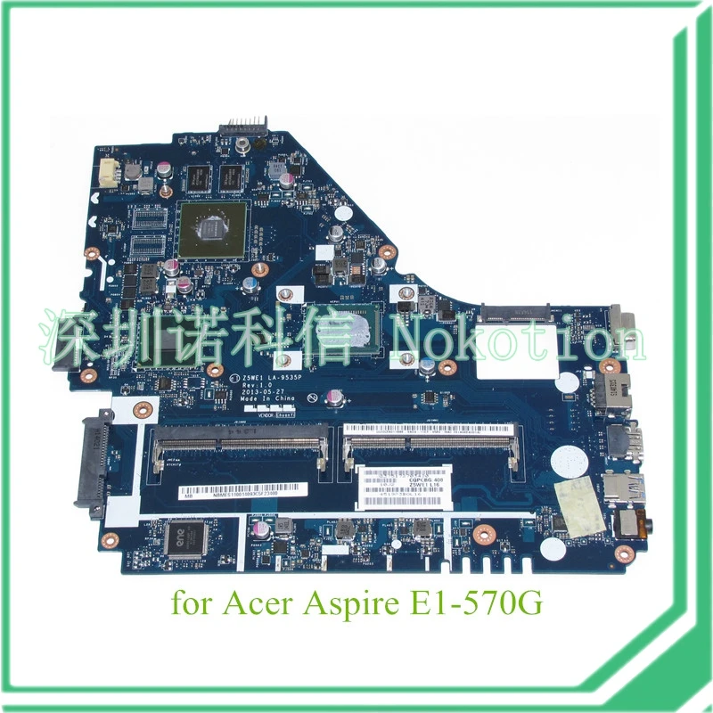 

NOKOTION Z5WE1, материнская плата, NB.MES11.001, для acer aspire LA-9535P, материнская плата, материнская плата, с графическим процессором GT740M, для acer aspire E1-570, ...