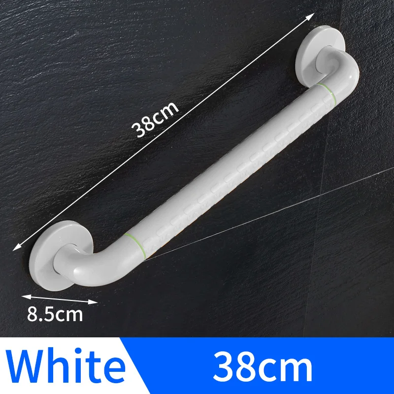 White-38cm Поручень безопасности поручни для ванной из нержавеющей стали для пожилых инвалидов противоскользящая душевая кабина Ванна Ручка настенный вешалка для полотенец - Цвет: White-38cm