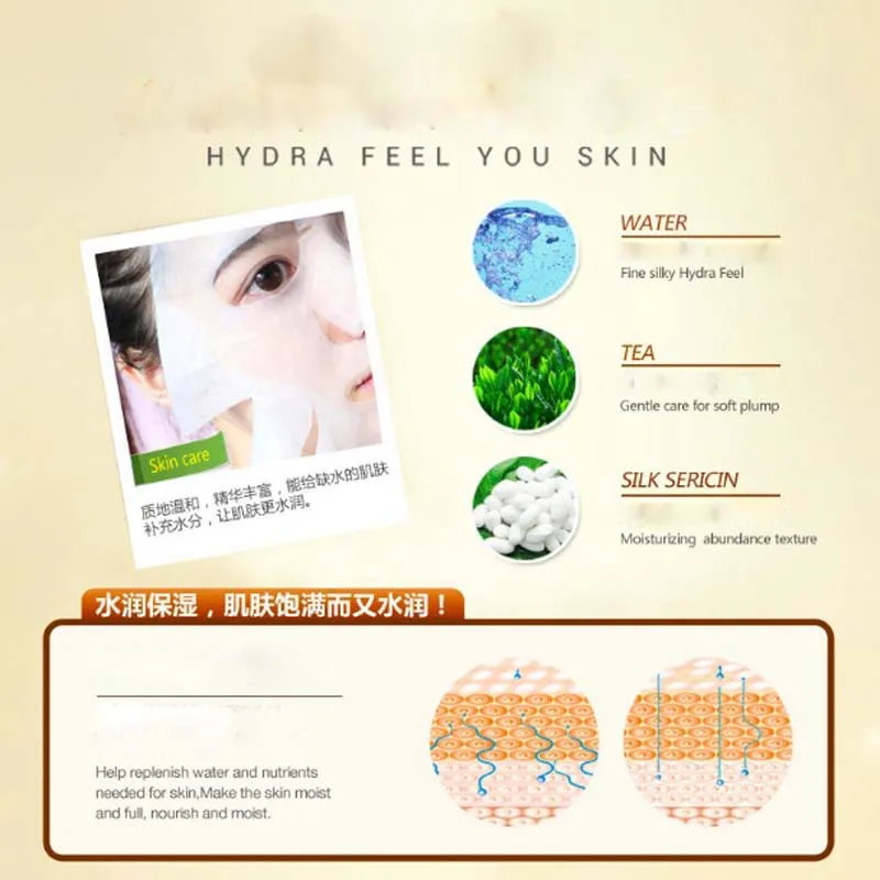 2 шт. Антивозрастная укрепляющая шелковая протеиновая увлажняющая маска для лица