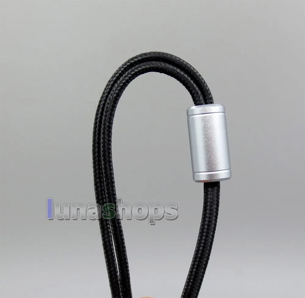 

LN006078 3.5mm Weave Cloth OD 5mm OCC Pure Silver Plated Headphone Cable For FOSTEX TH900 MKII MK2 TH909 TR-X00 TH600 TH610