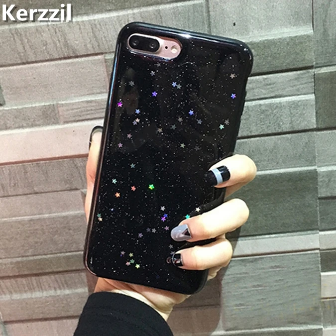 Kerzzil Bling разноцветное сердце любовь Мягкий силиконовый чехол для iPhone 8 7 6 S Plus