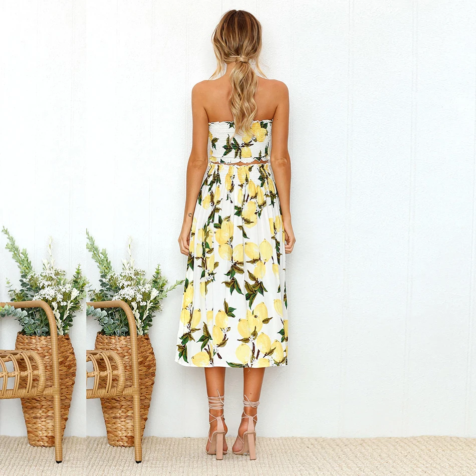 Bayboad/летний цветочный Подсолнечник лимон с принтом сексуальный Повседневный