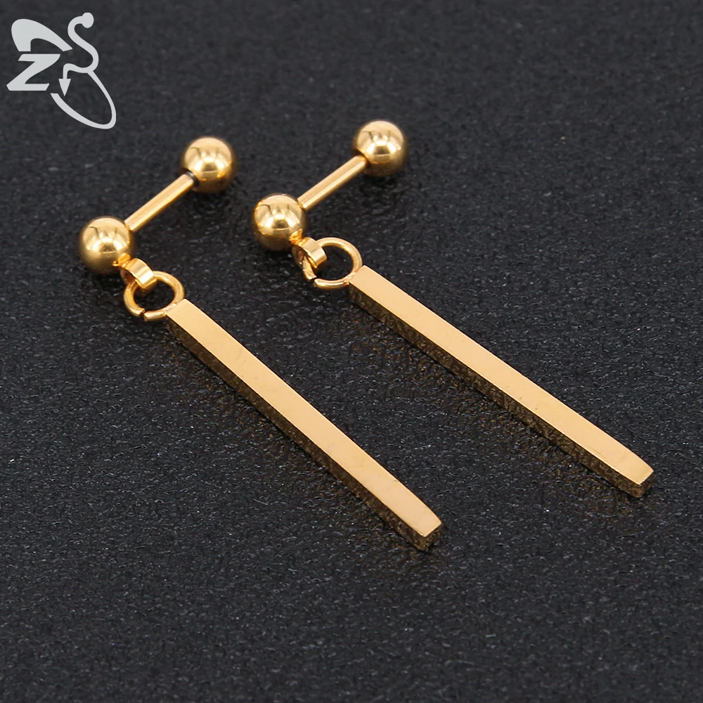 Женские серьги гвоздики из нержавеющей стали|bar earrings|earring trendyfashion stud earrings |