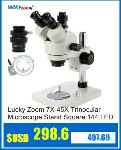 Luckyzoom бренд 3.5X-90X стерео микроскоп SZM0.5X SZM2.0X Микроскоп Вспомогательный объектив