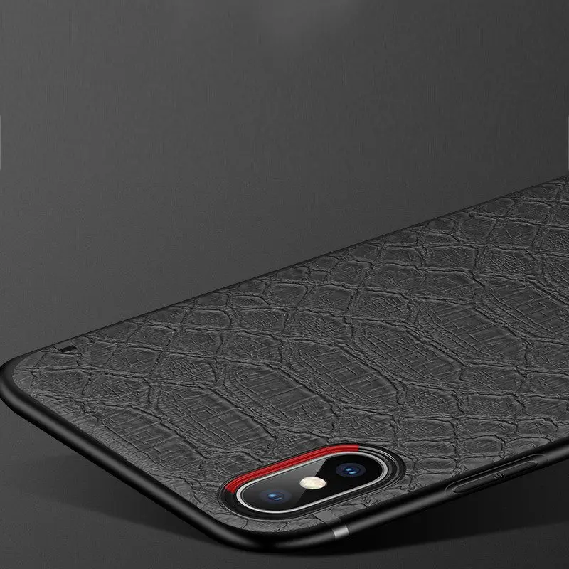 Stelllife мягкий чехол для телефона из ТПУ с текстурой крокодила iPhone XR X XS Max бизнес