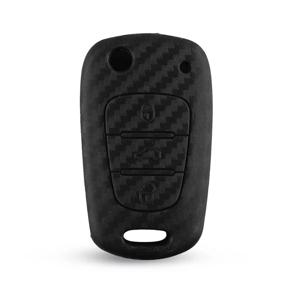 Силиконовый чехол для ключей KEYYOU из углеродного волокна Kia RIO K2 K5 Sportage Sorento Hyundai i20