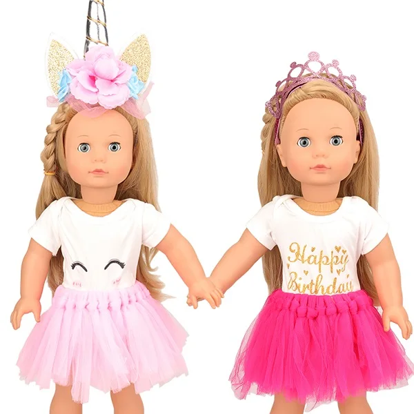 No Doll Новейшая мода ручной работы Единорог Кукла Одежда 43 см Аксессуары куклы нашего поколения одежда для 18 дюймов Кукла Америка Девушка - Цвет: No Doll