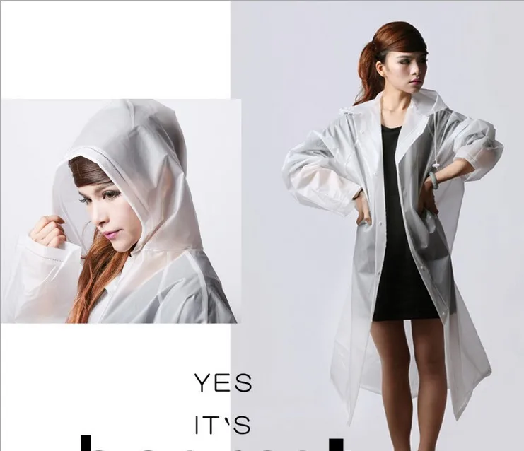 Непромокаемый плащ EVA прозрачный пончо женские Велосипеды пальто дождевик