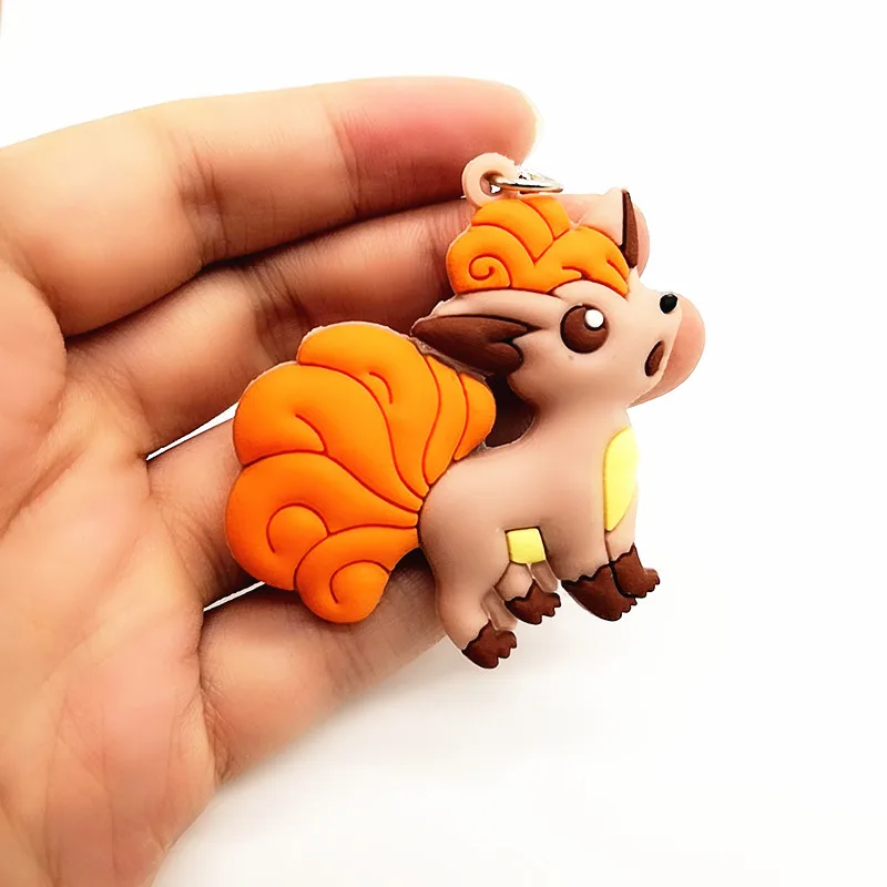 9 Аниме мультфильм с покемоном брелок ПВХ косплей Пикачу Snorlax Charizard Милая Новинка смешной кулон Подарки для женщин и детей брелоки - Цвет: 9