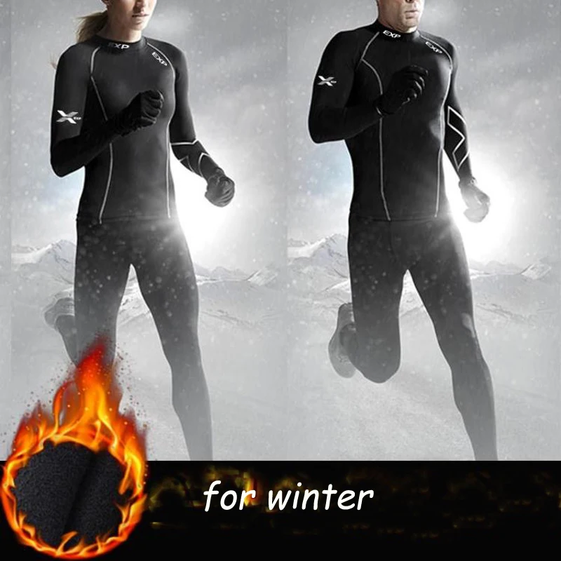 Мужская компрессионная футболка EXP с длинным рукавом сезон зима 2020 тренировочная