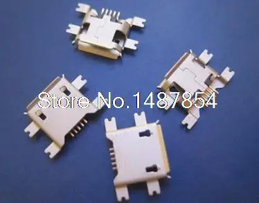 5-контактный разъем Micro USB 10 шт. SMD 4 фиксированных ножки широко используется в