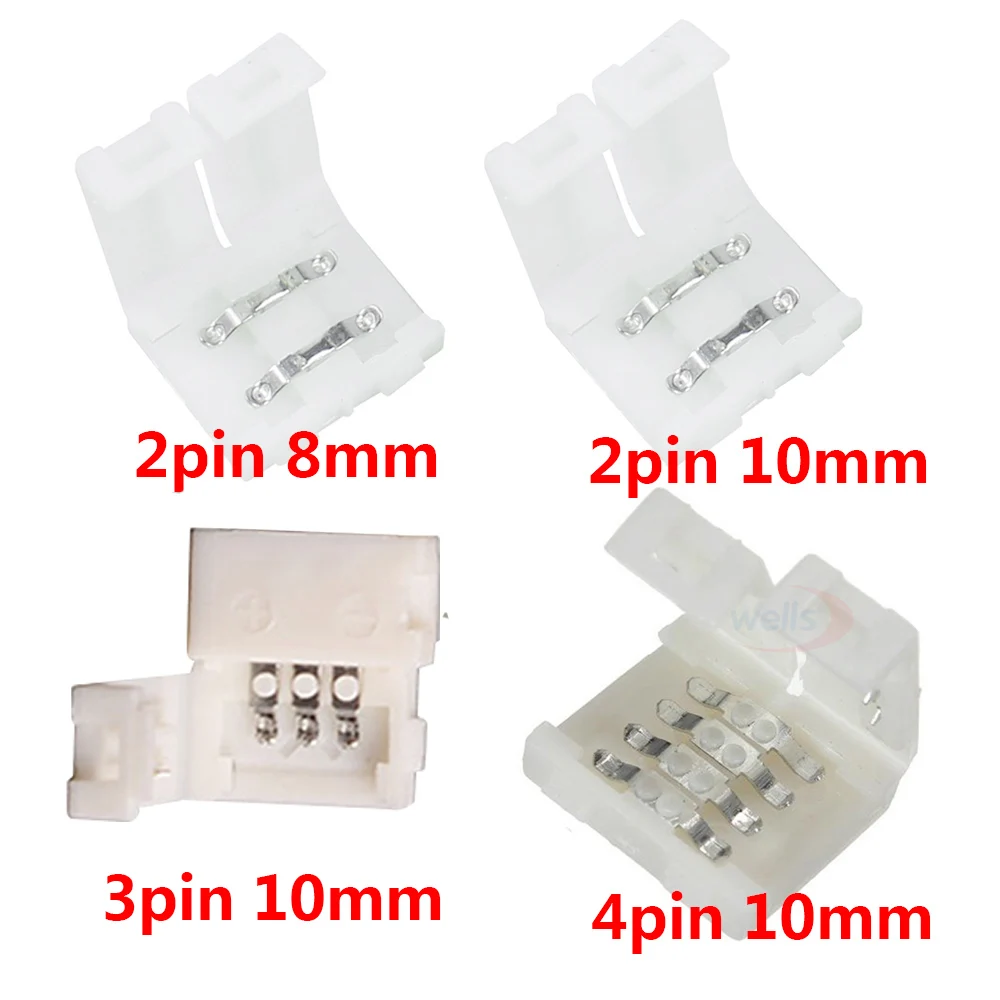 Best pricell 2pin 3pin 4 pin 8 мм 10 L форма светодиодный разъем для подключения угла под прямым
