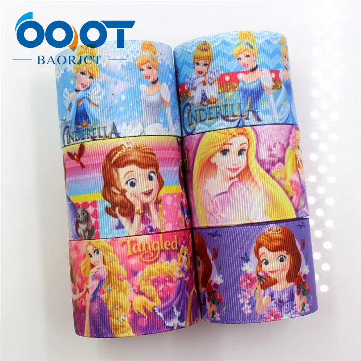 6 each one yards OOOT BAORJCT I-181117-243, 38 мм 10 ярдов мультфильм ленты термотрансферный Печатный grosgrain, рукоделие Подарочная упаковка МАТЕРИАЛЫ - Цвет: 6 each one yards