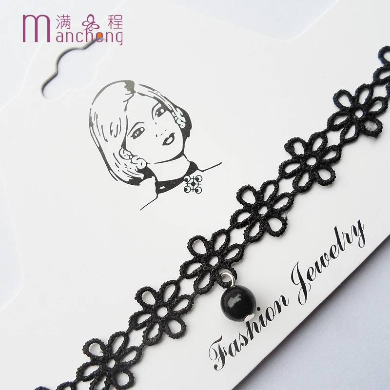 Женское колье с бархатной цепочкой | Украшения и аксессуары