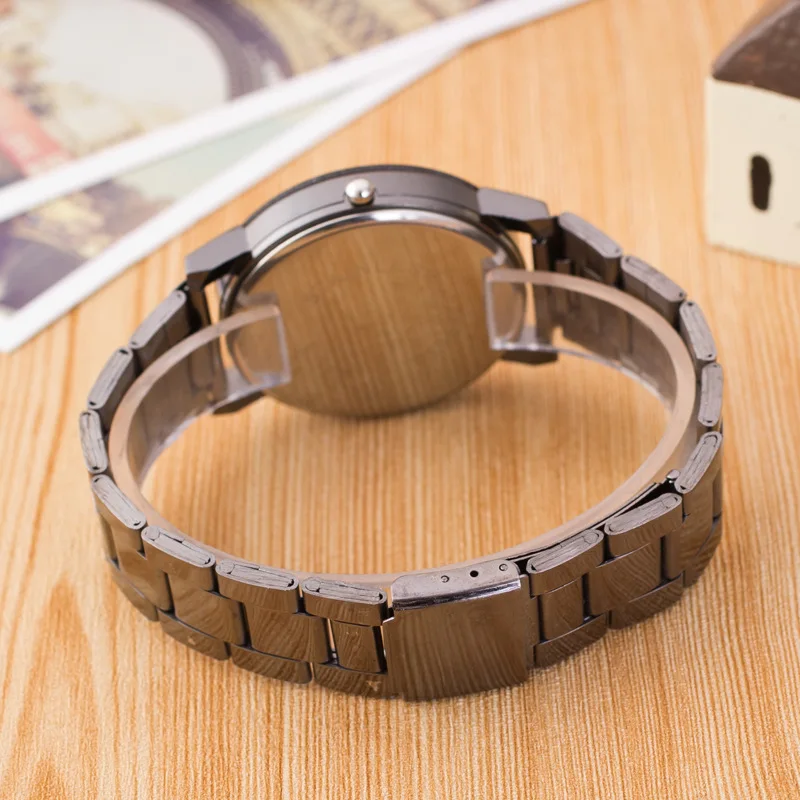 

Hot Eiffel Tower Dial Lovers' Watches Black Alloy Timer Clock Quartz Wrist Watches Men Women Watch Timepiece Relogios