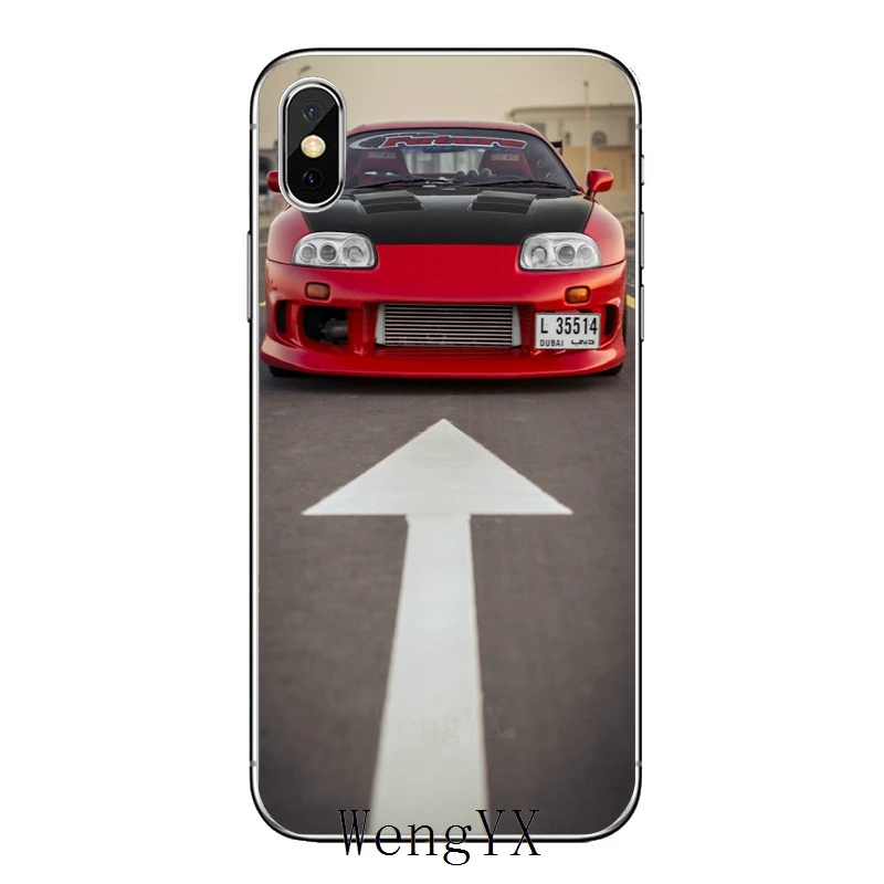 Tuned-Supra-A-06 Силиконовый мягкий чехол для телефона с изображением супермашин, красного цвета, для Apple iPhone 4, 4S, 5, 5S, 5c, SE, 6, 6s, 7, 8 plus, X, XR, XS Max - Цвет: Tuned-Supra-A-06